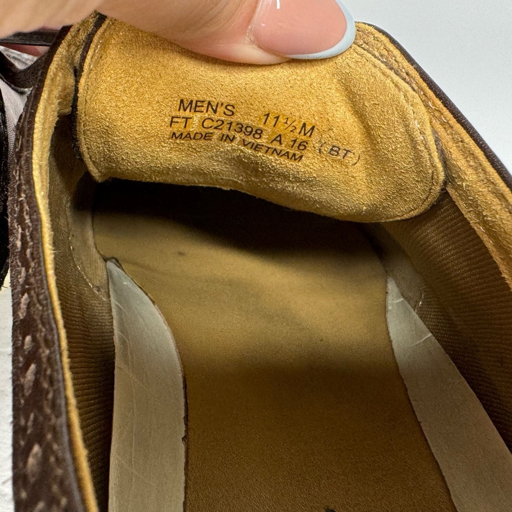 Cole Haan‎ Grand O’s Brown Leather And Fabric Wingtip Oxfords  Men’s Size 11.5 M - Picture 9 of 13